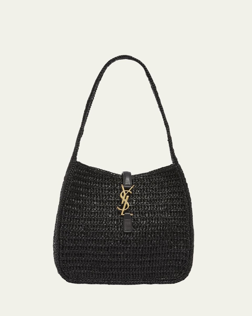 Le 5 A 7 Small YSL Hobo Bag in Raffia